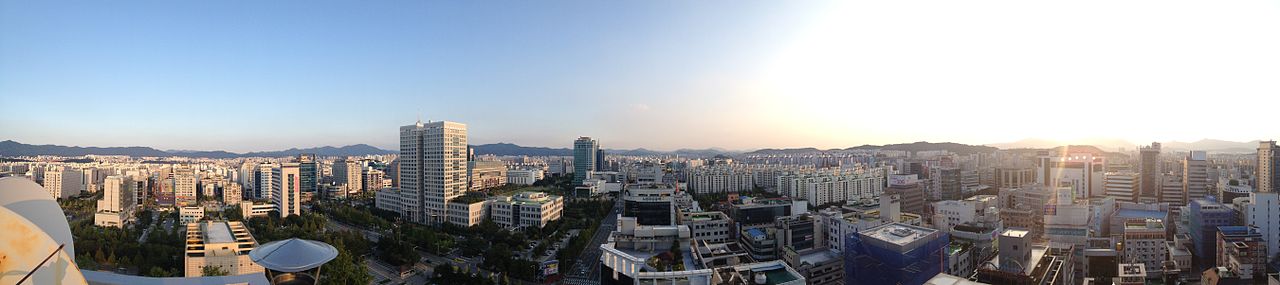 둔산동에서 본 대전 시내 전경