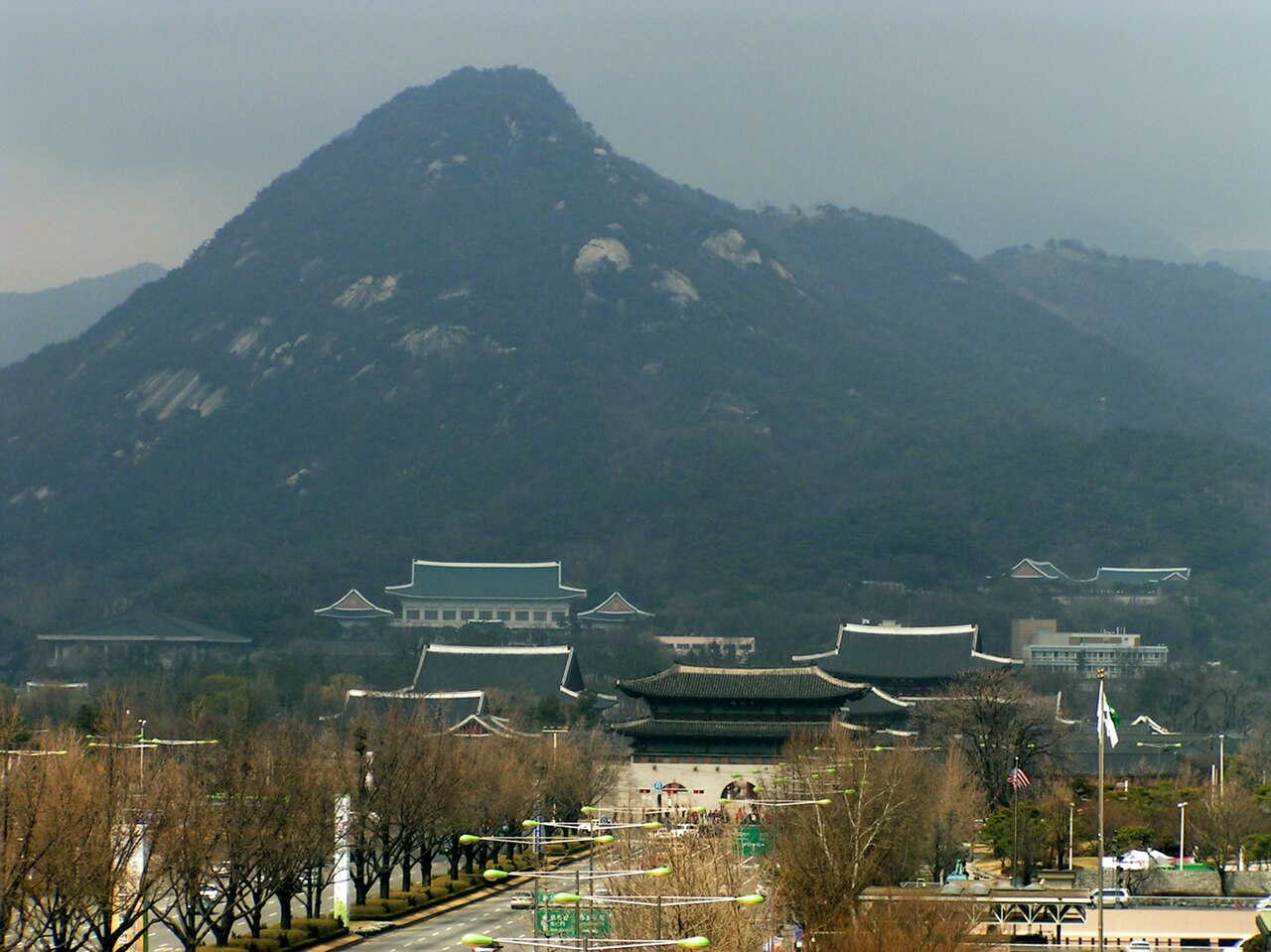 경복궁과 청와대, 북한산 전경