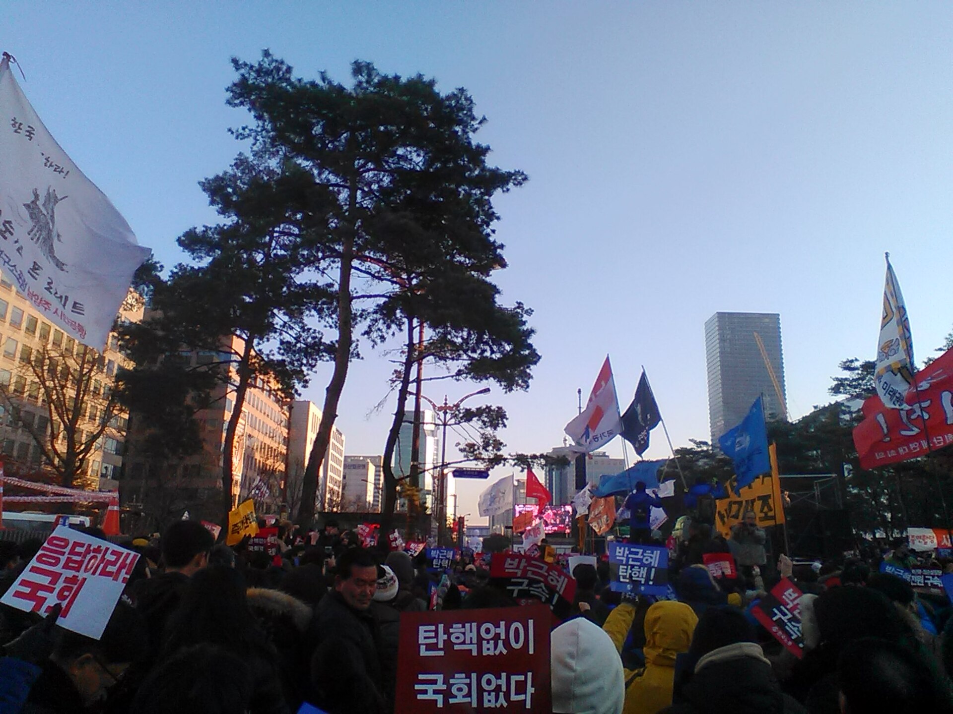 2016년 12월 국회 앞 탄핵 요구 시위